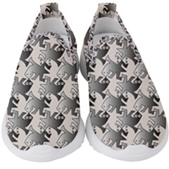 Seamless Tessellation Background Kids  Slip On Sneakers by Pakrebo