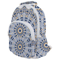 Arabesque Mandala Decorative Rounded Multi Pocket Backpack