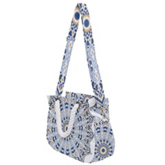 Arabesque Mandala Decorative Rope Handles Shoulder Strap Bag