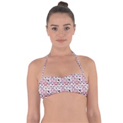 Graphic Seamless Pattern Pig Halter Bandeau Bikini Top by Pakrebo