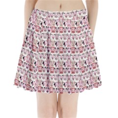 Graphic Seamless Pattern Pig Pleated Mini Skirt by Pakrebo