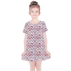 Graphic Seamless Pattern Pig Kids  Simple Cotton Dress