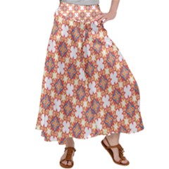 Pattern Flowers Flower Pattern Satin Palazzo Pants by Pakrebo