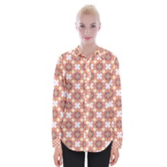 Pattern Flowers Flower Pattern Womens Long Sleeve Shirt