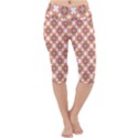 Pattern Flowers Flower Pattern Lightweight Velour Cropped Yoga Leggings View1