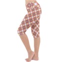 Pattern Flowers Flower Pattern Lightweight Velour Cropped Yoga Leggings View2