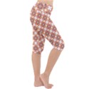 Pattern Flowers Flower Pattern Lightweight Velour Cropped Yoga Leggings View3