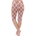 Pattern Flowers Flower Pattern Lightweight Velour Cropped Yoga Leggings View4