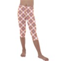 Pattern Flowers Flower Pattern Kids  Lightweight Velour Capri Leggings  View1