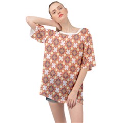 Pattern Flowers Flower Pattern Oversized Chiffon Top