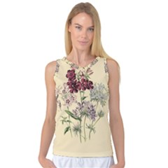 Botanical Print Antique Flora Plant Women s Basketball Tank Top by Pakrebo