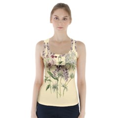 Botanical Print Antique Flora Plant Racer Back Sports Top by Pakrebo