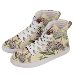 Botanical Print Antique Flora Plant Women s Hi-top Skate Sneakers by Pakrebo