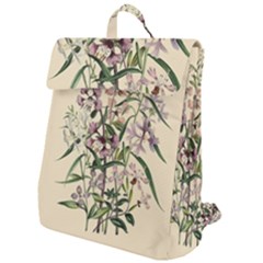 Botanical Print Antique Natural Flap Top Backpack