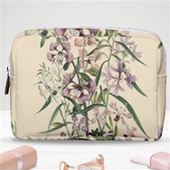 Botanical Print Antique Natural Make Up Pouch (medium) by Pakrebo