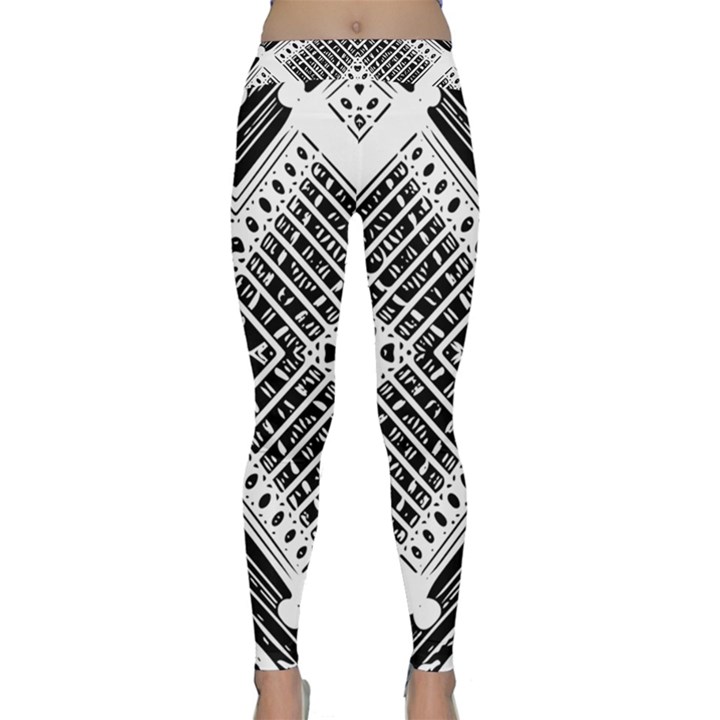 Pattern Tile Repeating Geometric Classic Yoga Leggings