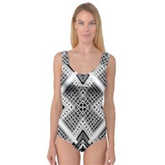 Pattern Tile Repeating Geometric Princess Tank Leotard  by Pakrebo