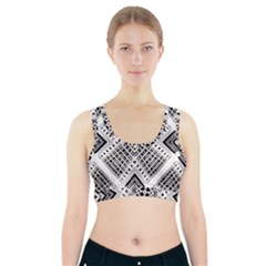 Pattern Tile Repeating Geometric Sports Bra With Pocket by Pakrebo