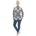 Pattern Tile Repeating Geometric Women s Long Sleeve Pocket Shirt View2