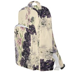 Botanical Print Antique Floral Double Compartment Backpack by Pakrebo