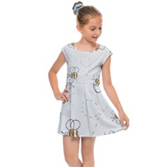 Pattern Design Nature Art Drawing Kids  Cap Sleeve Dress by Pakrebo