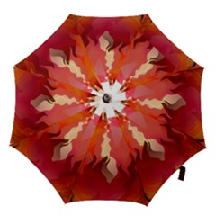 Fire Abstract Cartoon Red Hot Hook Handle Umbrellas (small) by Pakrebo