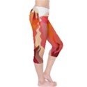 Fire Abstract Cartoon Red Hot Capri Leggings  View4