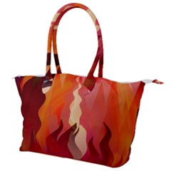 Fire Abstract Cartoon Red Hot Canvas Shoulder Bag by Pakrebo