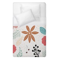 Nature Shape Leaves Flowers Art Duvet Cover (single Size)