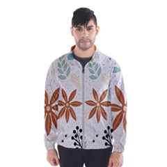 Nature Shape Leaves Flowers Art Men s Windbreaker by Pakrebo