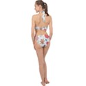 Nature Shape Leaves Flowers Art Halter Side Cut Swimsuit View2