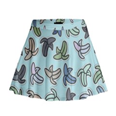 Bananas Repetition Repeat Pattern Mini Flare Skirt by Pakrebo