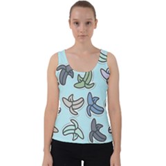 Bananas Repetition Repeat Pattern Velvet Tank Top by Pakrebo