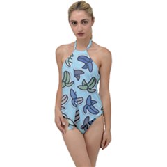 Bananas Repetition Repeat Pattern Go With The Flow One Piece Swimsuit by Pakrebo