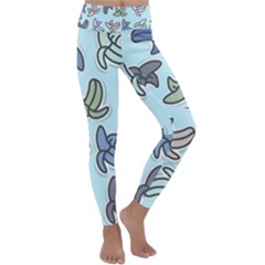 Bananas Repetition Repeat Pattern Kids  Lightweight Velour Classic Yoga Leggings by Pakrebo