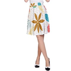 Design Nature Color Banner Modern A-line Skirt by Pakrebo