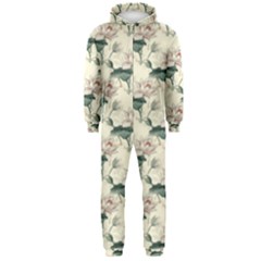 Floral Pattern Scrapbook Seamless Hooded Jumpsuit (men)  by Pakrebo