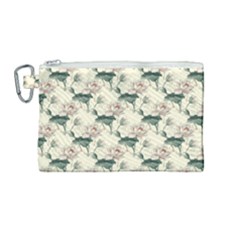 Floral Pattern Scrapbook Seamless Canvas Cosmetic Bag (medium) by Pakrebo