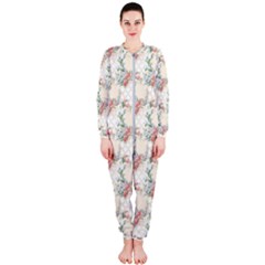 Floral Pattern Scrapbook Decorative Onepiece Jumpsuit (ladies)  by Pakrebo