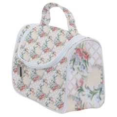 Floral Pattern Scrapbook Decorative Satchel Handbag