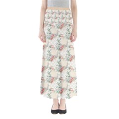 Floral Pattern Scrapbook Decorative Full Length Maxi Skirt by Pakrebo