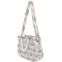 Floral Pattern Scrapbook Decorative Rope Handles Shoulder Strap Bag View1