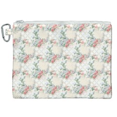 Floral Pattern Scrapbook Decorative Canvas Cosmetic Bag (xxl) by Pakrebo