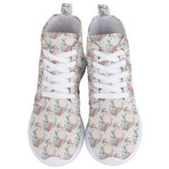 Floral Pattern Scrapbook Decorative Women s Lightweight High Top Sneakers by Pakrebo