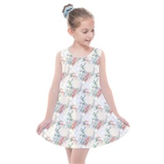 Floral Pattern Scrapbook Decorative Kids  Summer Dress by Pakrebo