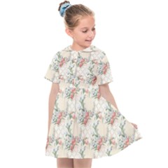 Floral Pattern Scrapbook Decorative Kids  Sailor Dress by Pakrebo