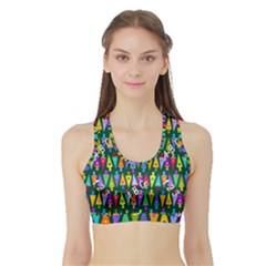 Pattern Back To School Schultüte Sports Bra With Border by Pakrebo