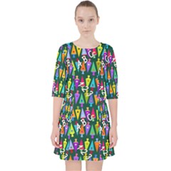 Pattern Back To School Schultüte Pocket Dress by Pakrebo