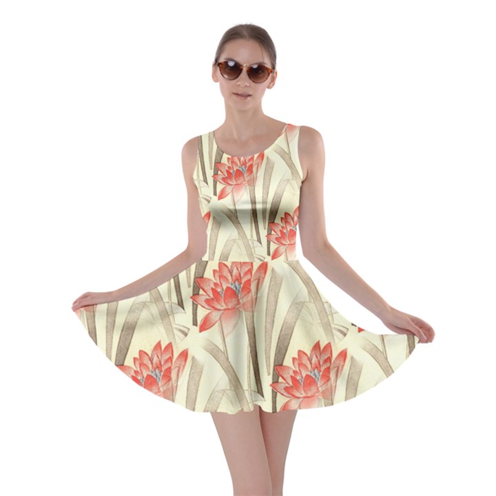 Flower Flora Leaf Wallpaper Skater Dress