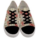 Flower Flora Leaf Wallpaper Men s Low Top Canvas Sneakers View1